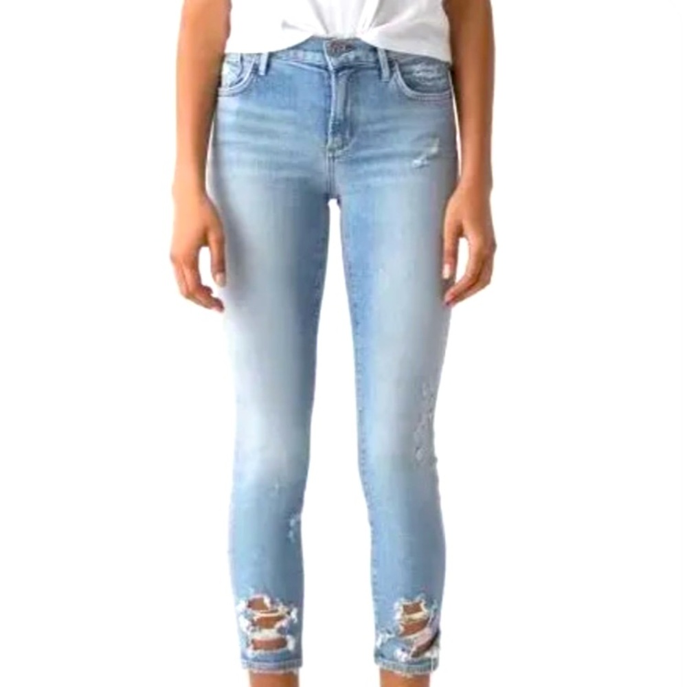 Agolde Sophie distressed crop jeans